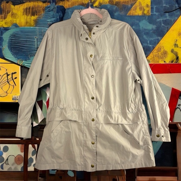 VTG Nordstrom Women's Creamy Jacket Petite M Hidden Hood - Picture 2 of 7